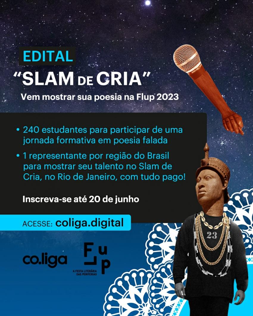 Se você é do Slam, da poesia ou da escrita criativa, cola aqui, que essa é pra você!